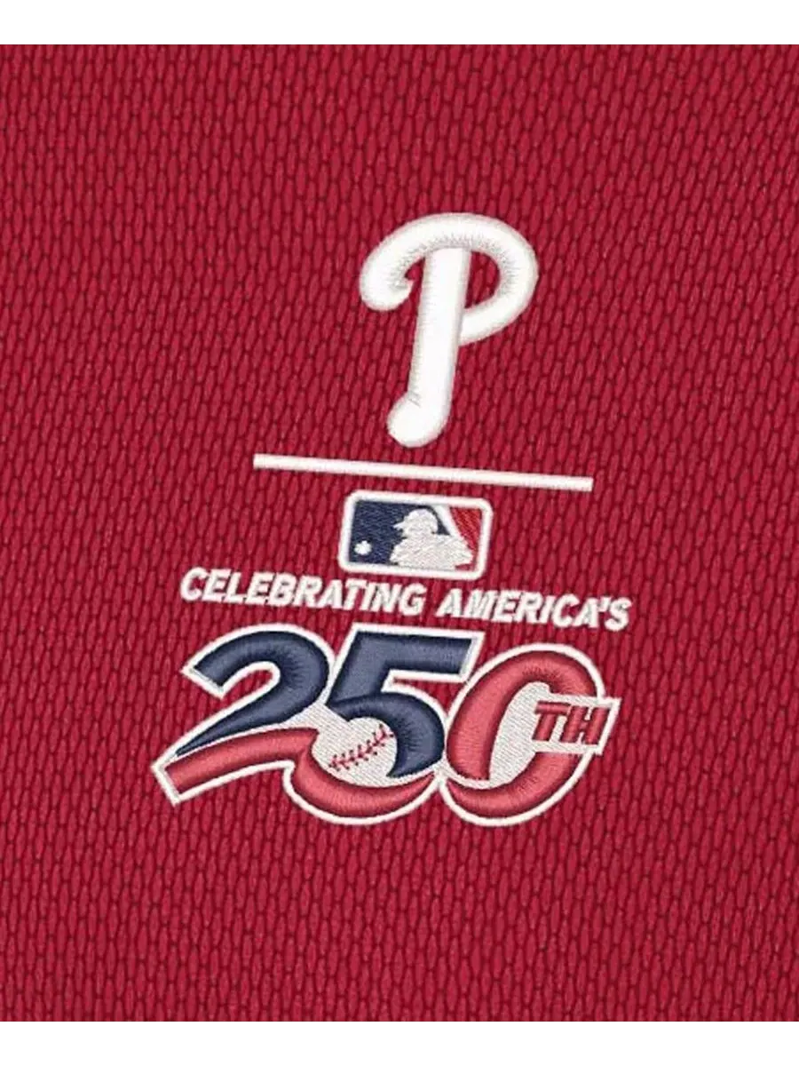 Мужское поло с вышивкой Philadelphia Phillies, модель Celebrating America's 250th Ellipse Antigua — изображение 2 из 4