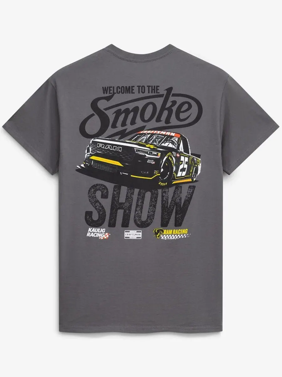 Футболка с коротким рукавом с принтом Tony Stewart 25 Smoke Show Kaulig Racing — изображение 2 из 4, серый