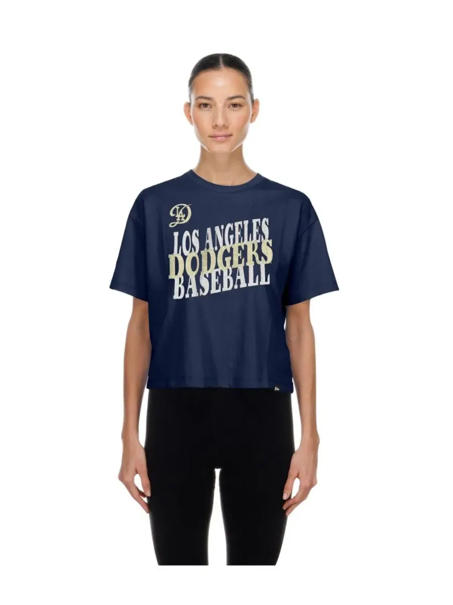 Футболка-кроп с принтом Los Angeles Dodgers New Era