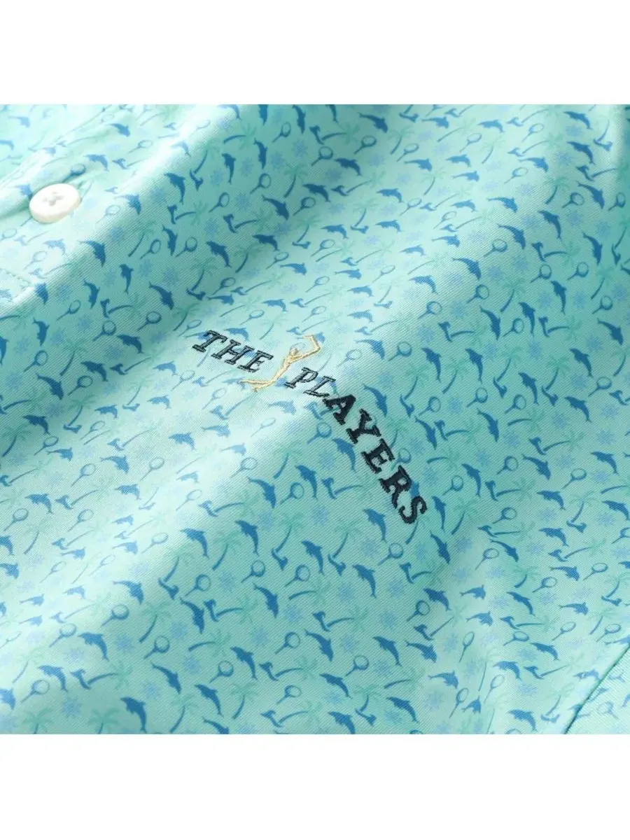 Мужское поло с принтом THE PLAYERS ProDry FootJoy — изображение 3 из 3, мята
