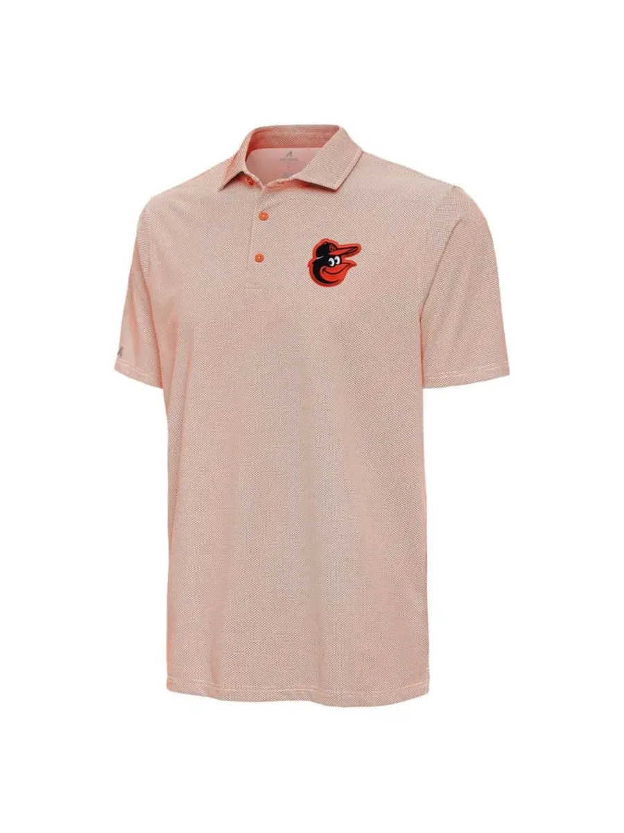 Поло с вышивкой логотипа Baltimore Orioles Antigua — изображение 2 из 3, оранжевый белый