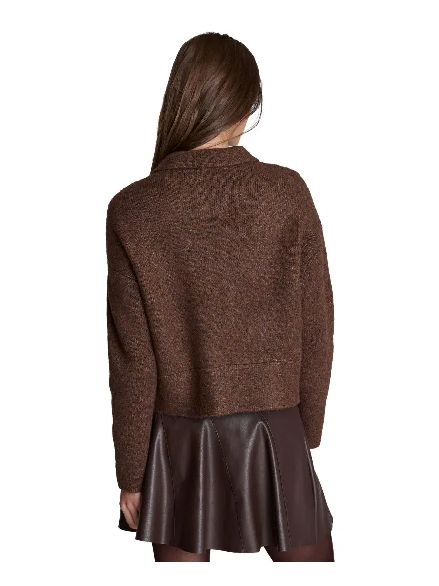 Женская куртка-утилити из рибаны с длинным рукавом Kenneth Cole, Medium Bark Heather — изображение 6 из 6