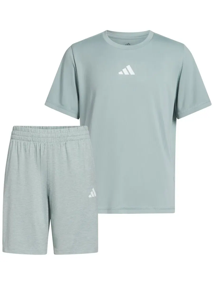 Комплект майки и шорт с логотипом 3 Bar adidas, Wonder Sage
