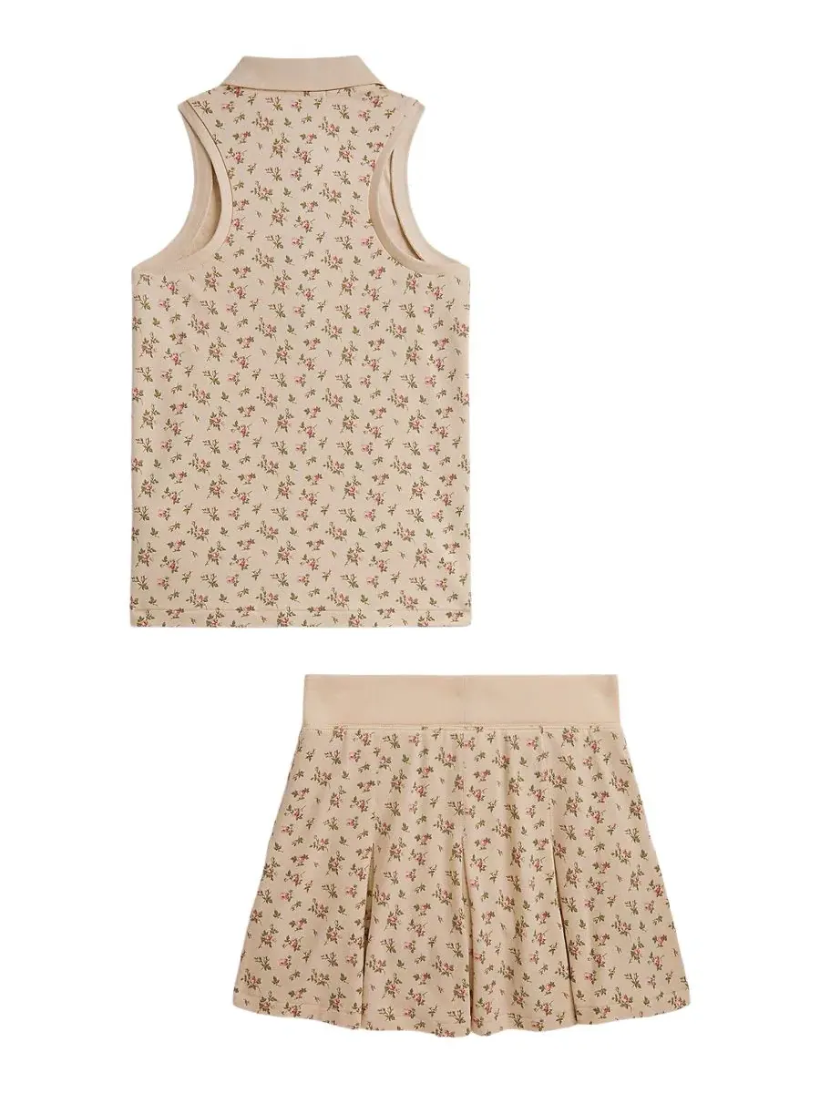 Комплект из поло и юбки-шорт с флоральным принтом Polo Ralph Lauren, Beatty Floral — изображение 2 из 3