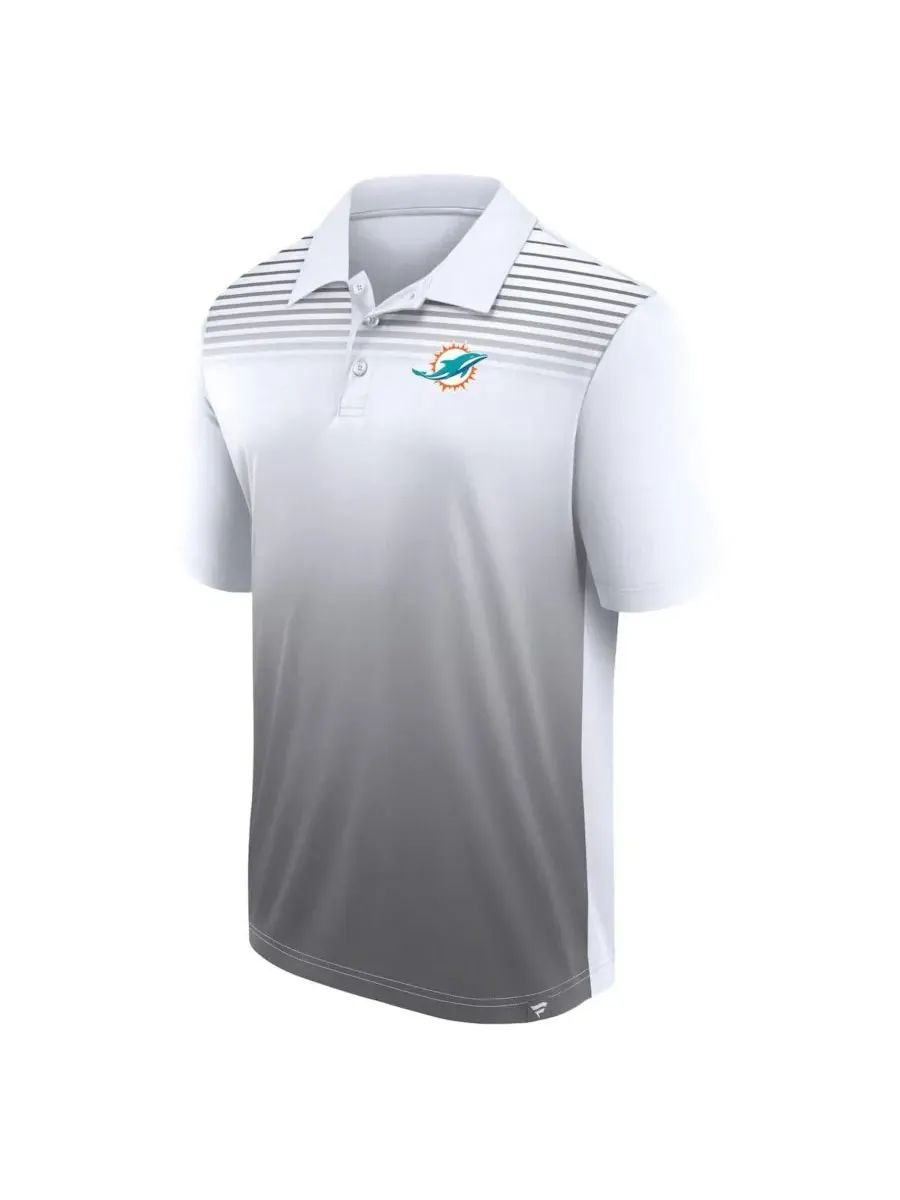 Logo Athletic Мужская белая/серая поло-рубашка Miami Dolphins Sandlot Game — изображение 2 из 3, белый серый