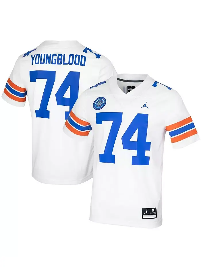 Мужская реплика джерси Florida Gators Ring Of Honor Untouchable Jack Youngblood белого цвета Jordan