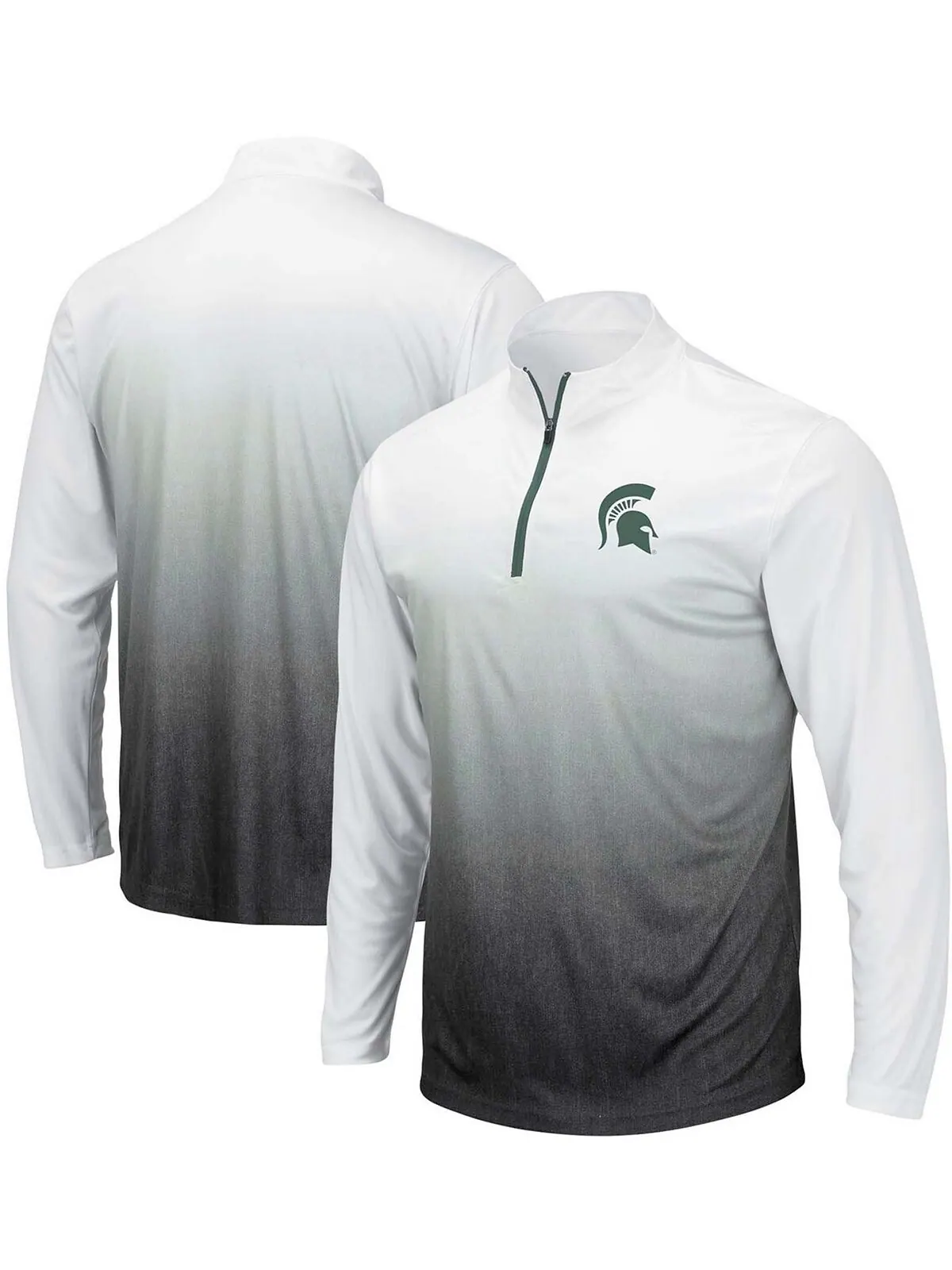 Мужская серая куртка michigan state spartans magic team logo с молнией на четверть Colosseum