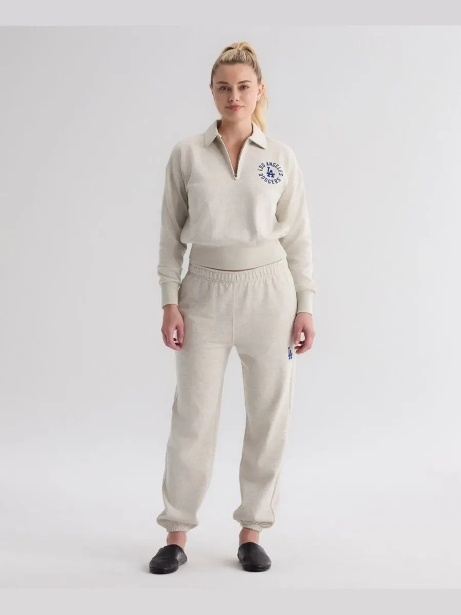 Свитшот с четверть-застежкой Fanatics Iconic Terry Oatmeal Heather — изображение 4 из 5, овсяный