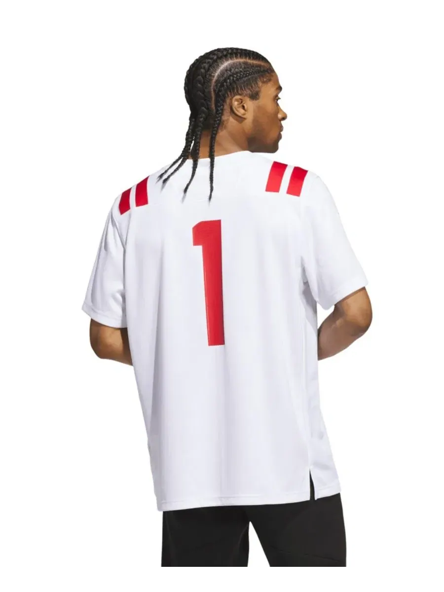 Футболка футбольная с длинным рукавом Nebraska Huskers Away Premier adidas — изображение 4 из 5, белый