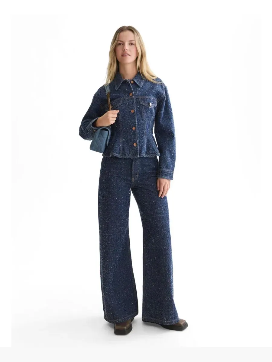 Джинсовая куртка с пеплумом и завышенной талией Deep Weave SCOTCH & SODA, Deep Weave — изображение 2 из 4