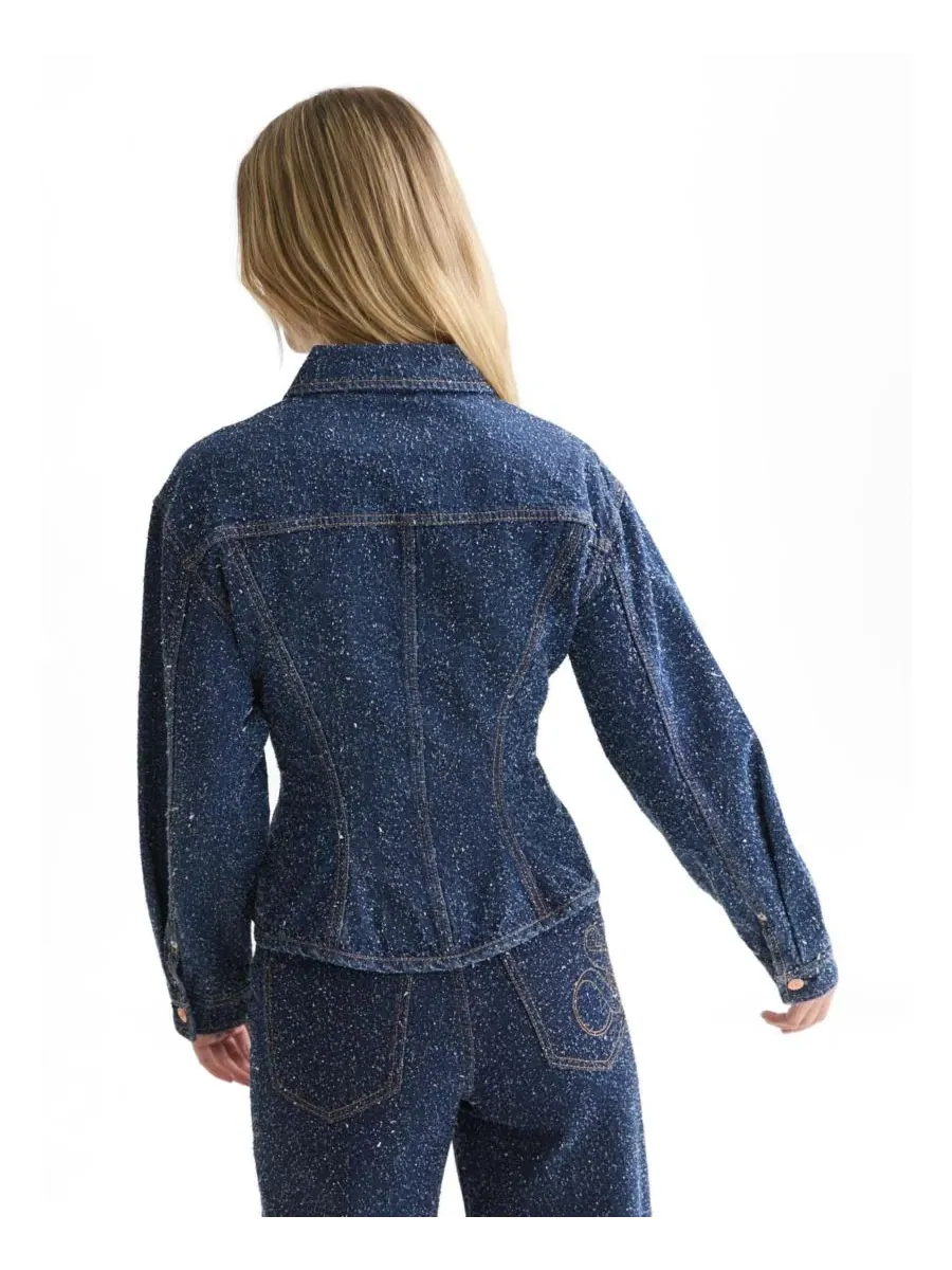 Джинсовая куртка с пеплумом и завышенной талией Deep Weave SCOTCH & SODA, Deep Weave — изображение 3 из 4