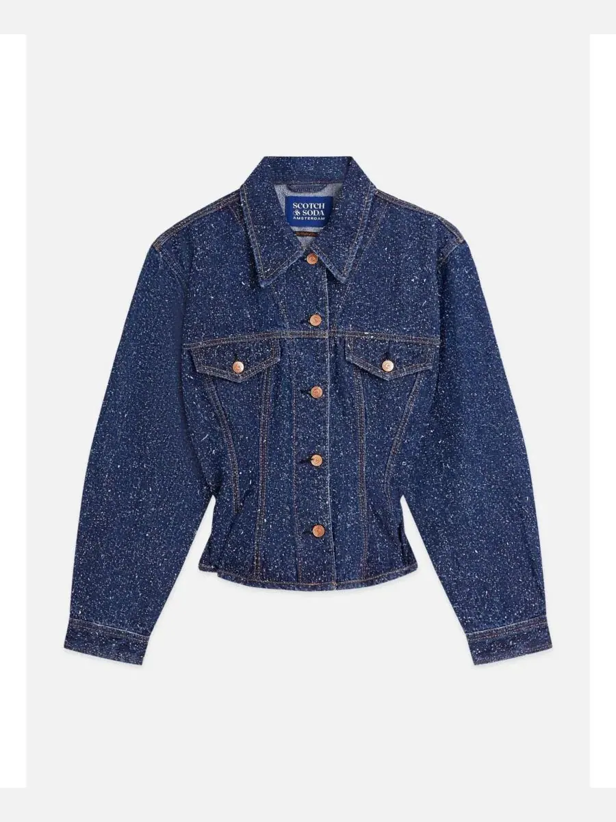 Джинсовая куртка с пеплумом и завышенной талией Deep Weave SCOTCH & SODA, Deep Weave — изображение 4 из 4