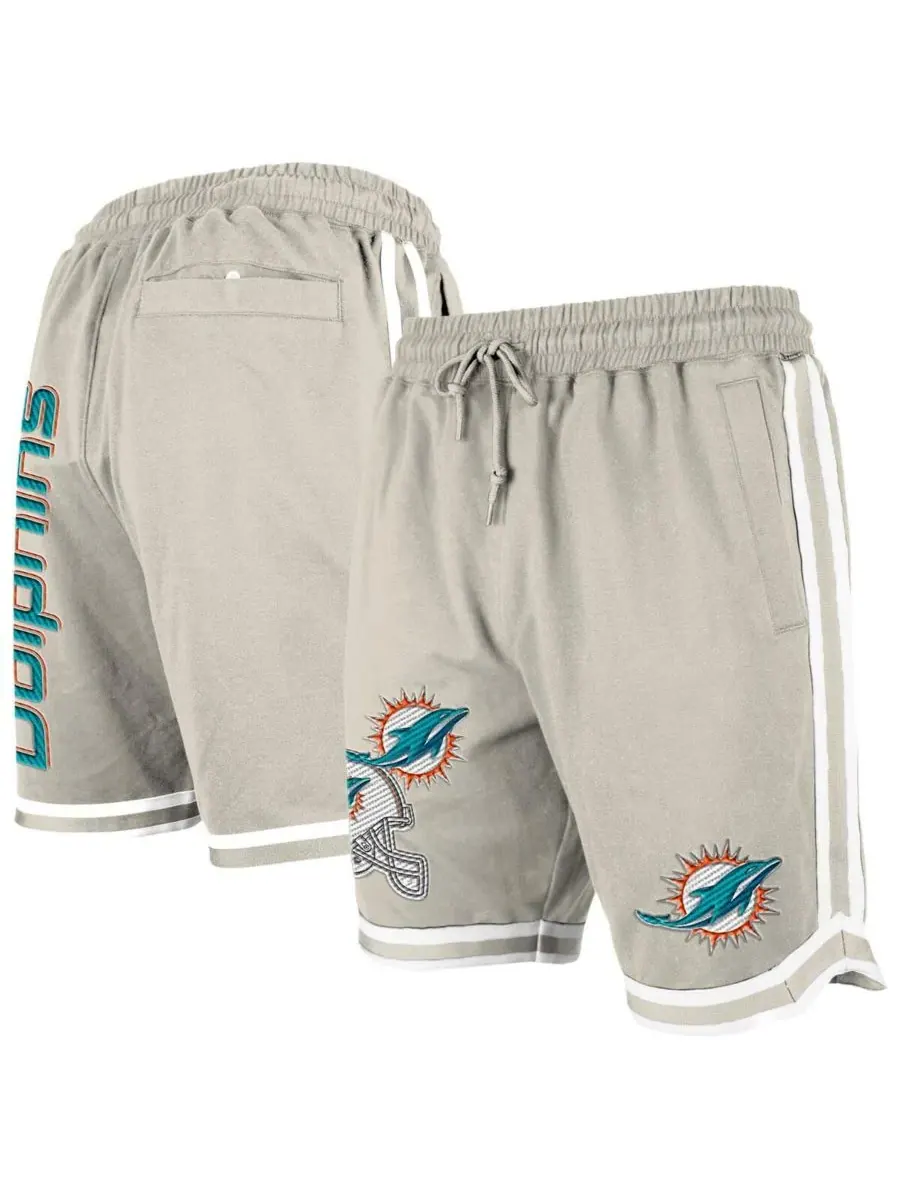 New Era Мужские светло-бежевые шорты Miami Dolphins Stone Multi Patch