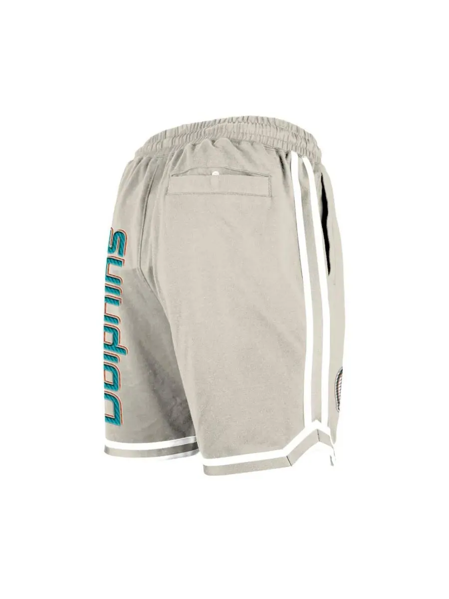 New Era Мужские светло-бежевые шорты Miami Dolphins Stone Multi Patch — изображение 4 из 5, светлый бежевый