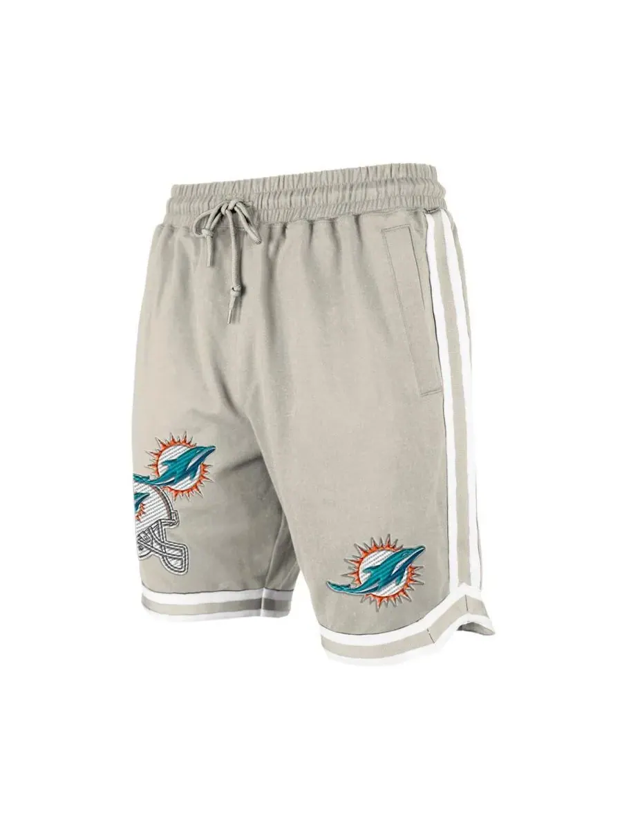 New Era Мужские светло-бежевые шорты Miami Dolphins Stone Multi Patch — изображение 5 из 5, светлый бежевый