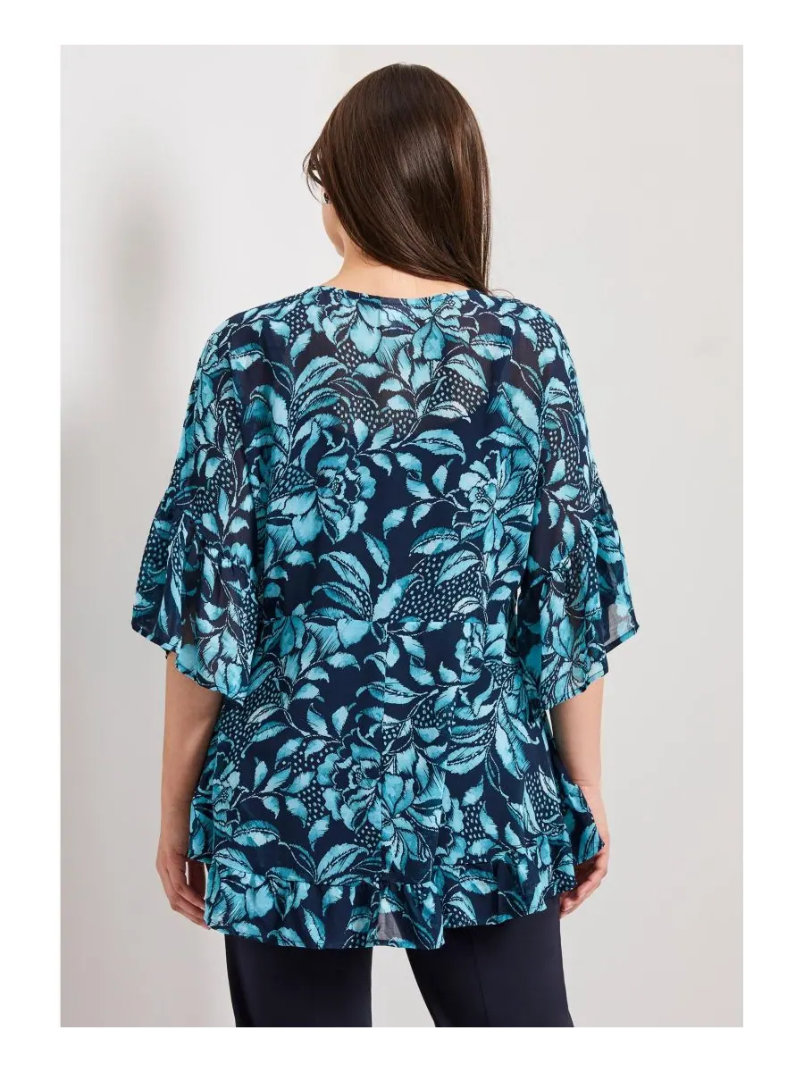 Женская шифоновая блузка Harlow AVENUE, Floral sketch — изображение 3 из 3