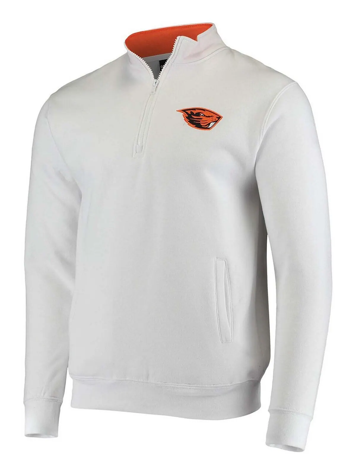 Мужская белая куртка oregon state beavers tortugas logo с молнией на четверть Colosseum — изображение 2 из 3, белый