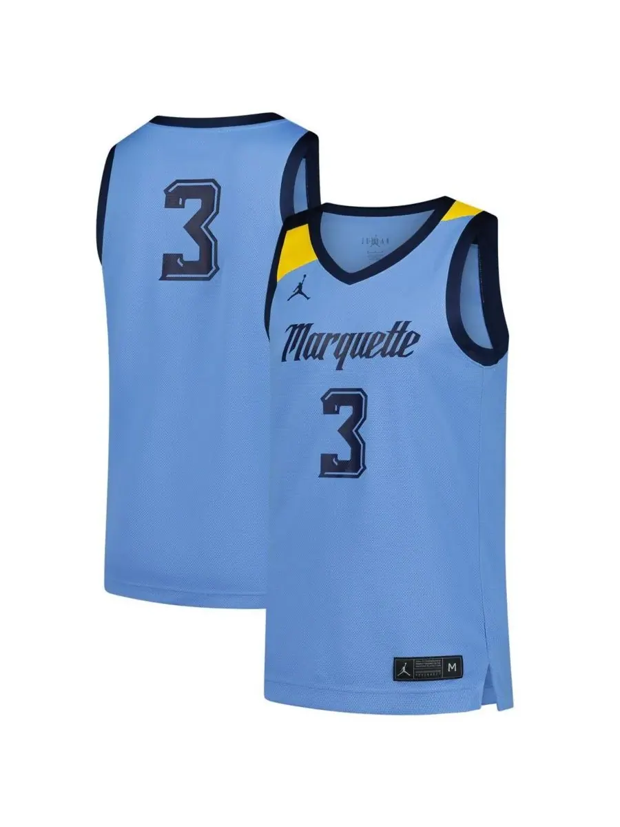 Jordan Мужская баскетбольная майка Marquette Golden Eagles синего цвета, модель 3