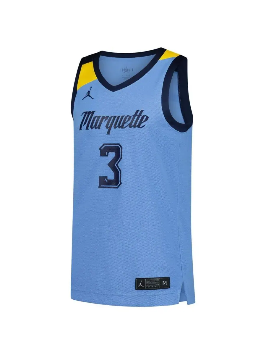 Jordan Мужская баскетбольная майка Marquette Golden Eagles синего цвета, модель 3 — изображение 3 из 3, синий
