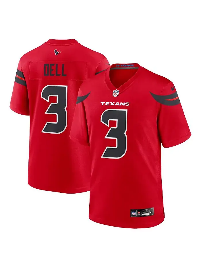 Мужская майка Dell Red Houston Texans Alternate Game Jersey Nike
