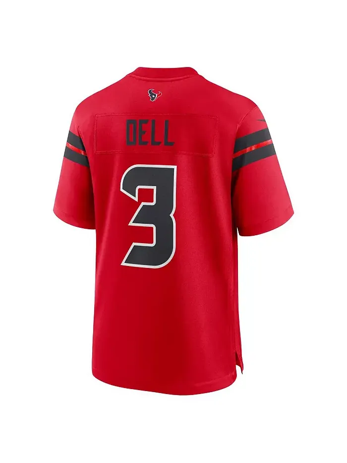 Мужская майка Dell Red Houston Texans Alternate Game Jersey Nike — изображение 3 из 5