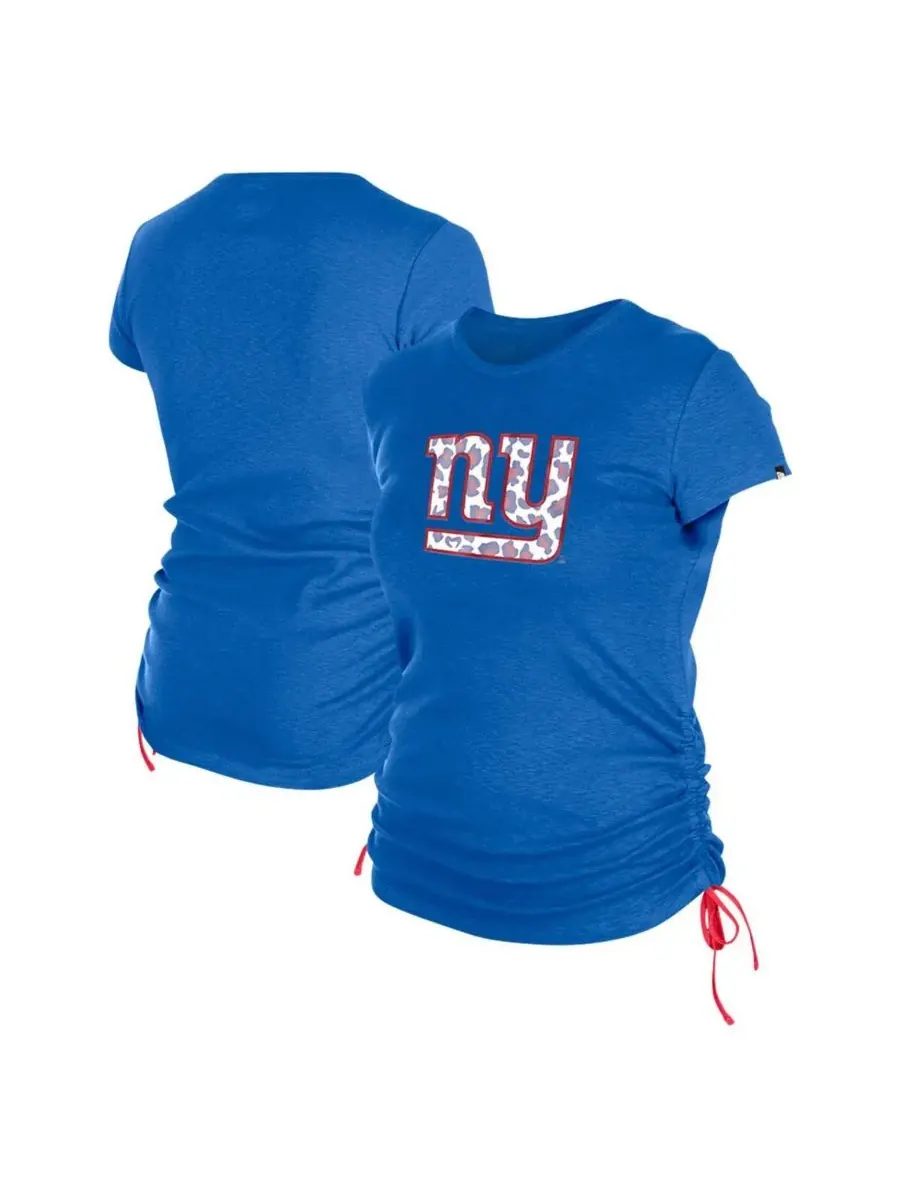 Женская футболка Royal New York Giants с присборенными боками New Era