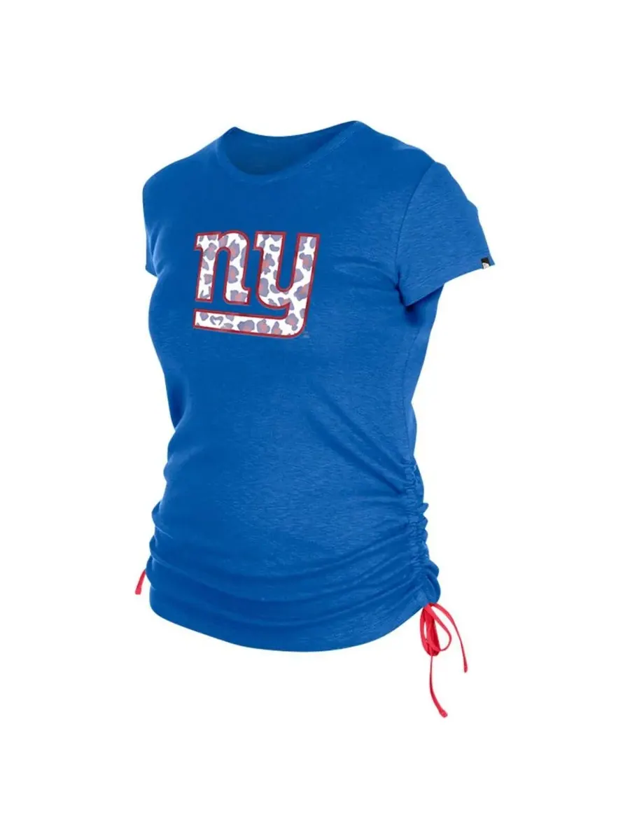 Женская футболка Royal New York Giants с присборенными боками New Era — изображение 2 из 3, королевский