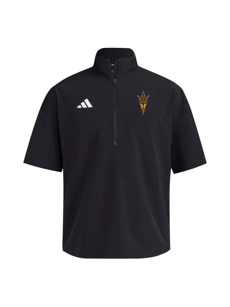 Adidas Мужская черная тренировочная куртка Arizona State Sun Devils 2024 с короткой — изображение 3 из 3, черный