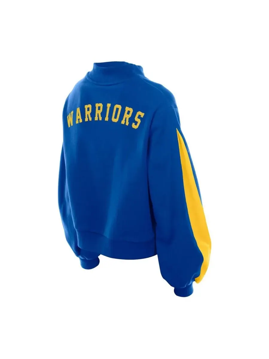 New Era Женская толстовка Royal Golden State Warriors Sport Night с рукавами-баллонами — изображение 2 из 3, королевский
