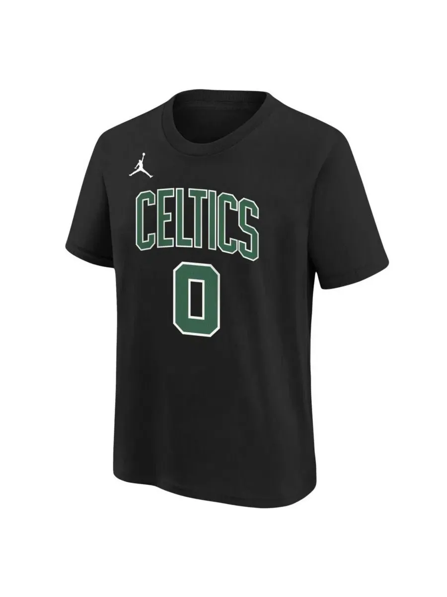 Футболка с именем и номером игрока команды Boston Celtics, черная, для мальчиков и девочек Jordan — изображение 3 из 3