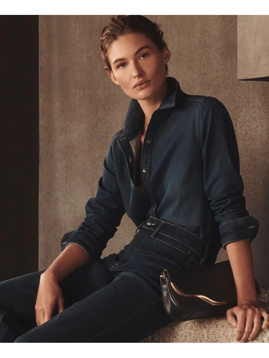 Женская джинсовая рубашка с длинными рукавами Donna Karan Weekend, The Taylor — изображение 8 из 8