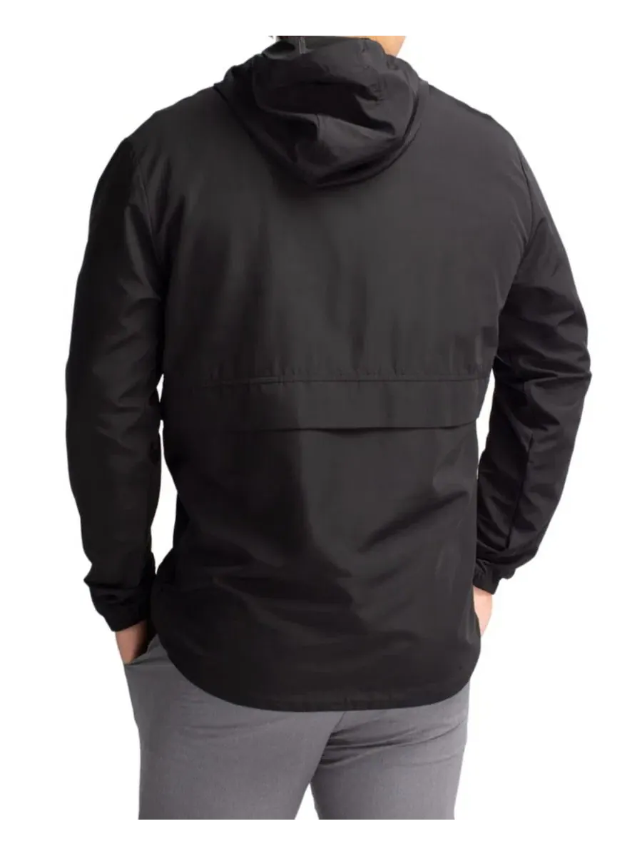 Ветровка-анорак с капюшоном Cutter & Buck Charter Half-Zip — изображение 2 из 2, черный