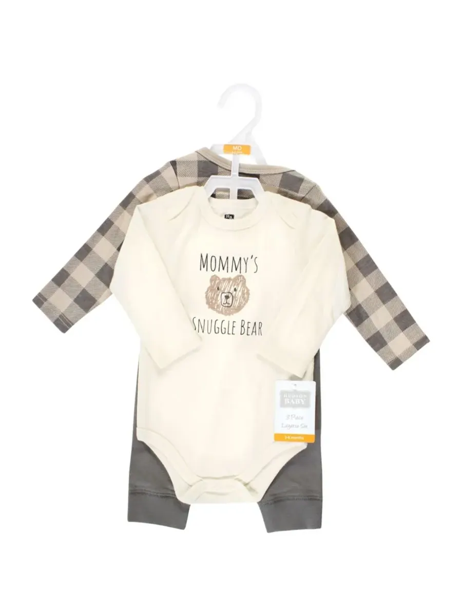 Коллекция хлопковых боди и брюк Hudson Baby, Snuggle Bear — изображение 2 из 5