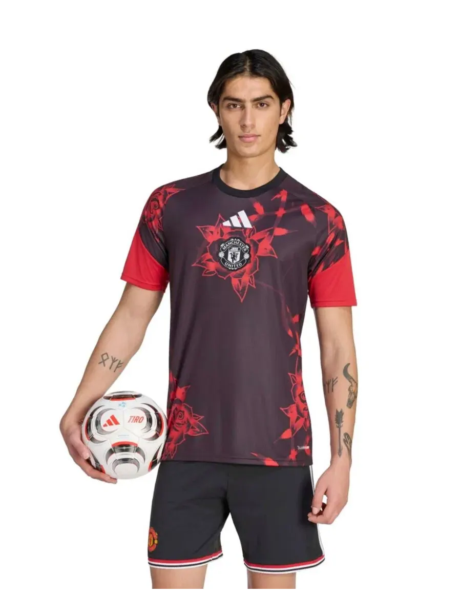 Футболка с коротким рукавом и принтом Manchester United Home adidas