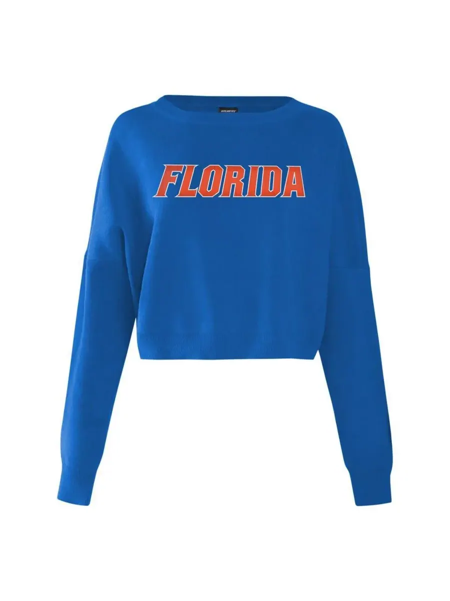 Женский укороченный вязаный пуловер Royal Florida Gators Oversized Ivy Hype And Vice — изображение 2 из 3, королевский