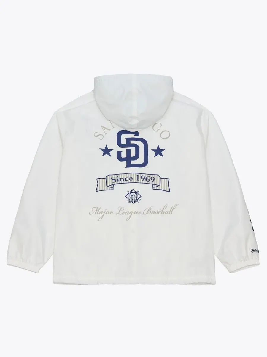 Ветровка с капюшоном Yacht Rock Coaches Mitchell & Ness — изображение 5 из 5, белый