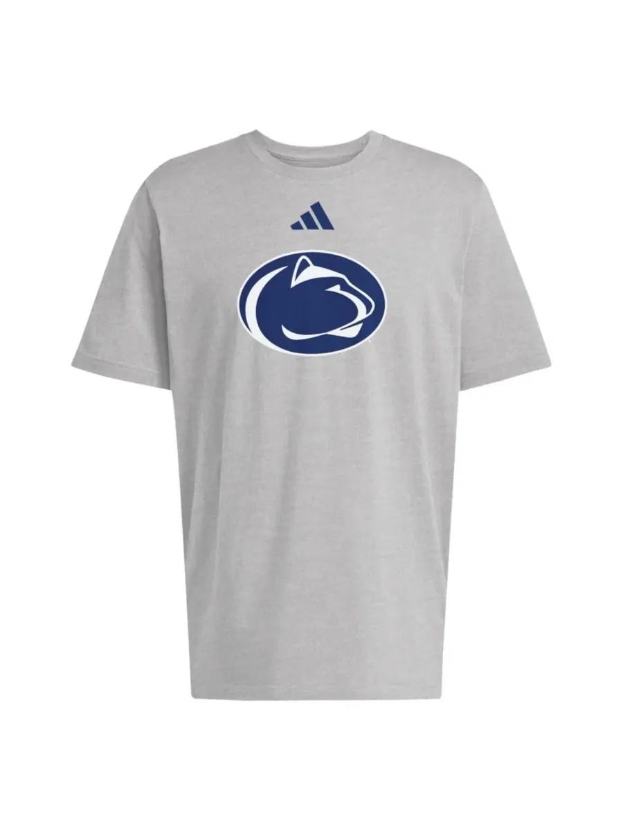 Футболка с коротким рукавом Penn State Nittany Lions Primary Logo adidas — изображение 3 из 3, серый