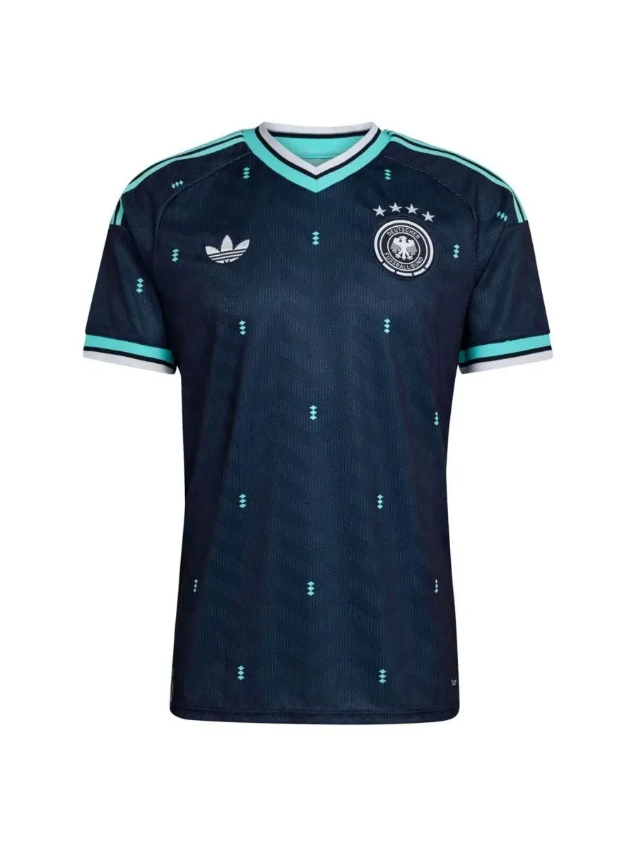 Футболка с коротким рукавом Germany National Team Away Replica Jersey adidas — изображение 3 из 4, темно-синий