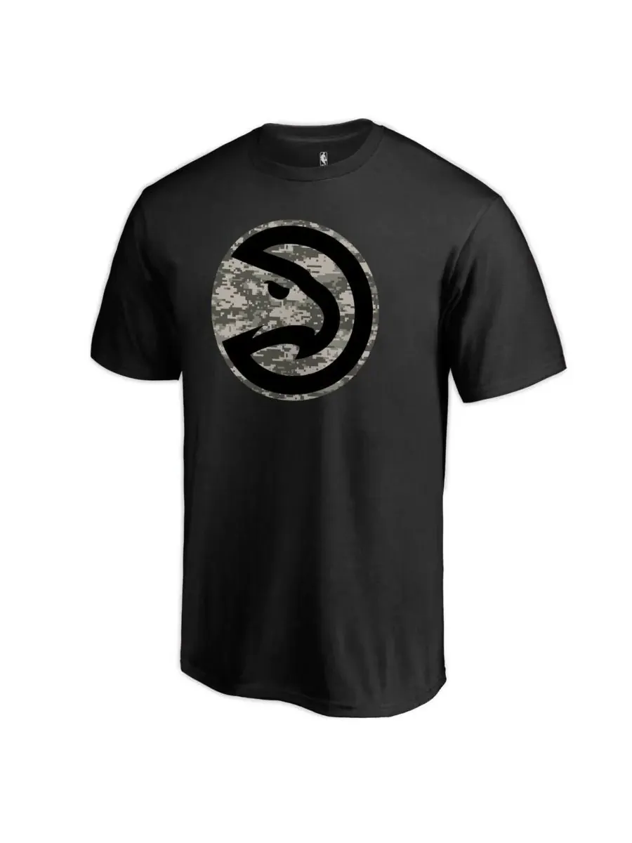 Fanatics Mto Label Мужская черная камуфляжная футболка Atlanta Hawks Cloak — черный