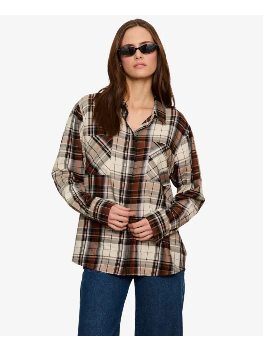Рубашка с длинным рукавом, в клетку Sanctuary, Haze Plaid — изображение 4 из 11