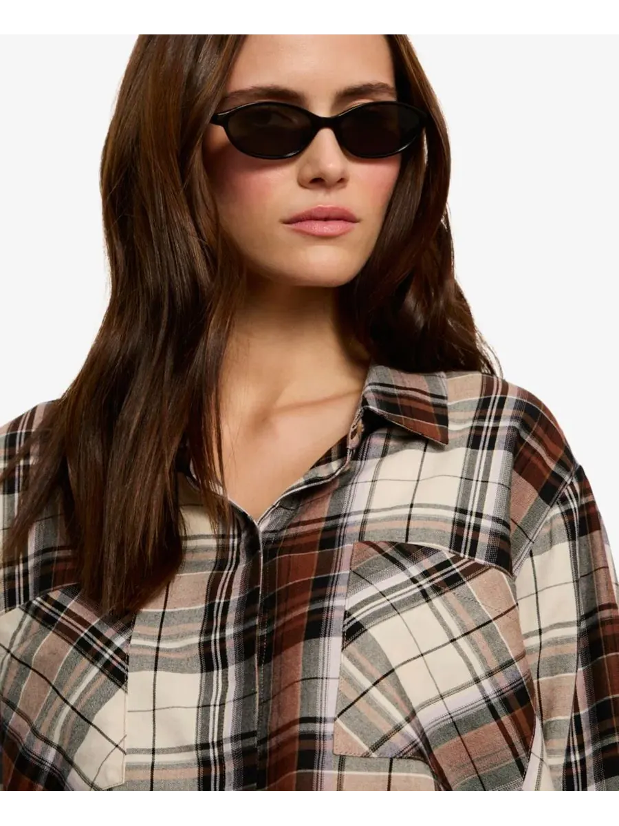Рубашка с длинным рукавом, в клетку Sanctuary, Haze Plaid — изображение 6 из 11