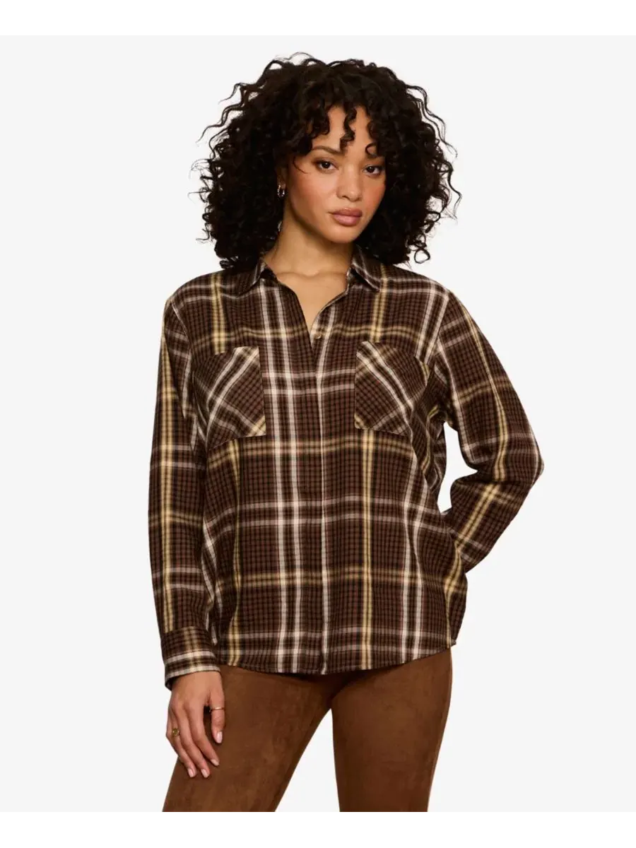 Рубашка с длинным рукавом, в клетку Sanctuary, Haze Plaid — изображение 7 из 11