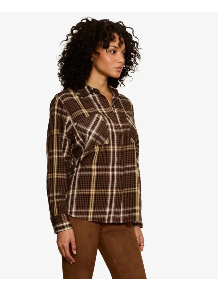 Рубашка с длинным рукавом, в клетку Sanctuary, Haze Plaid — изображение 9 из 11