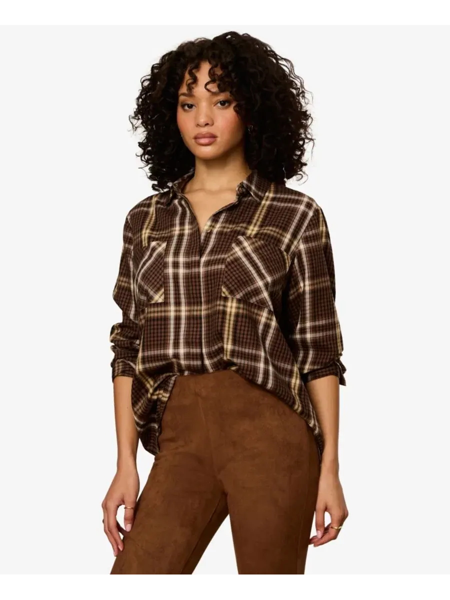 Рубашка с длинным рукавом, в клетку Sanctuary, Haze Plaid — изображение 10 из 11