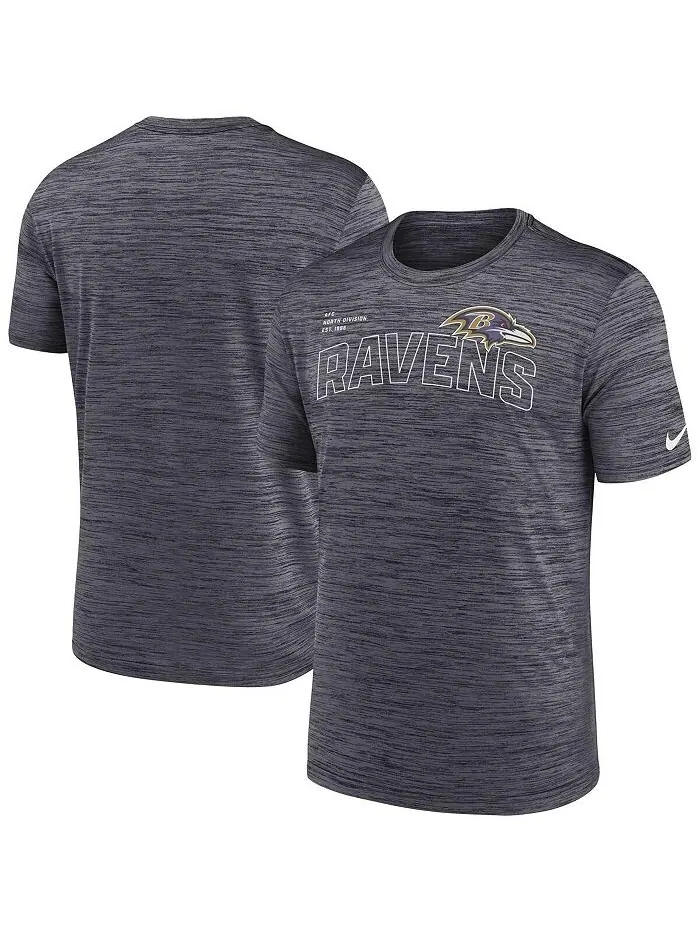 Мужская черная футболка Baltimore Ravens Velocity Arch Performance Nike — изображение 1 из 1, черный