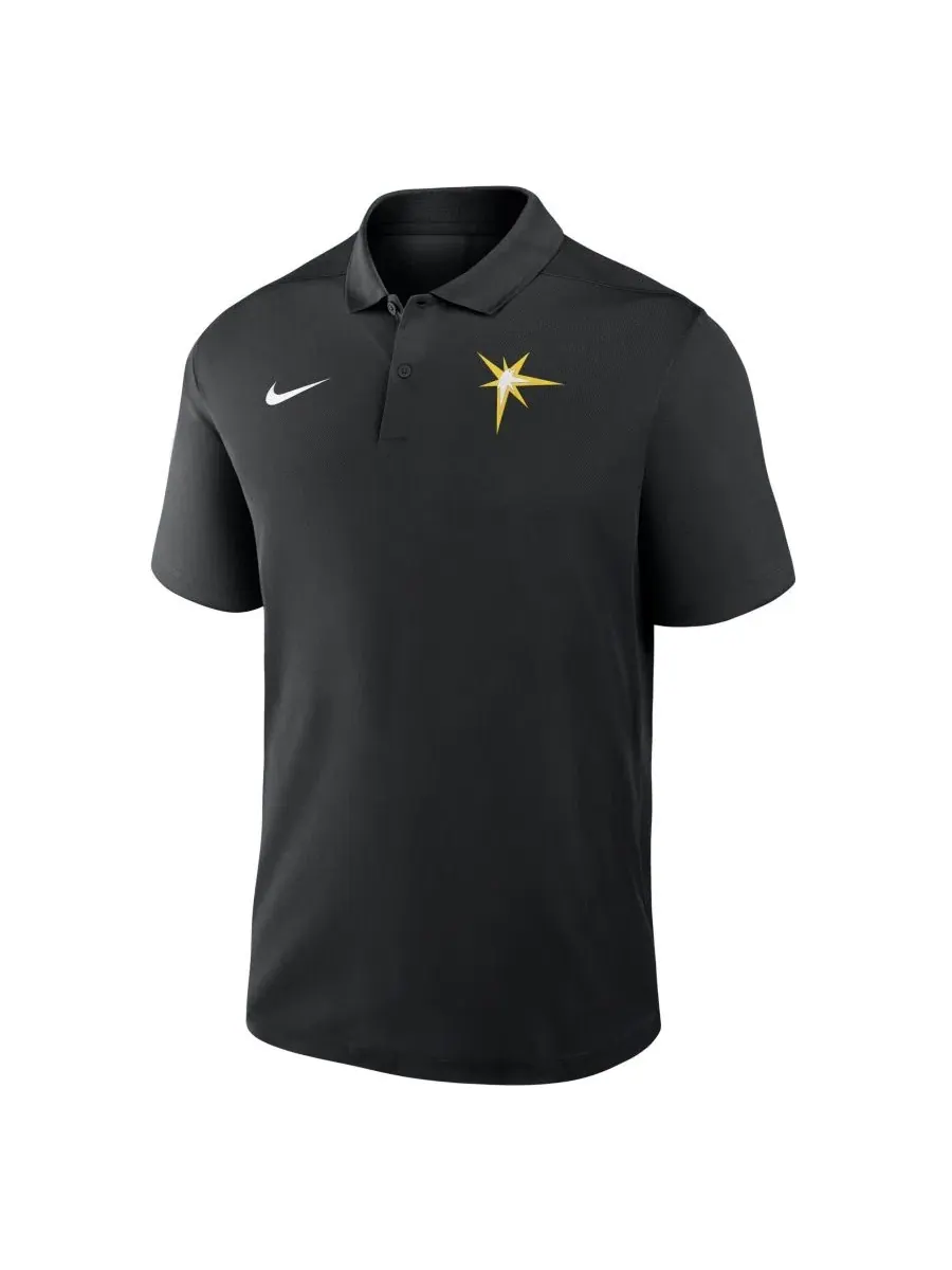 Мужское поло Dri-FIT Victory с логотипом команды Tampa Bay Rays Nike — изображение 2 из 3, черный