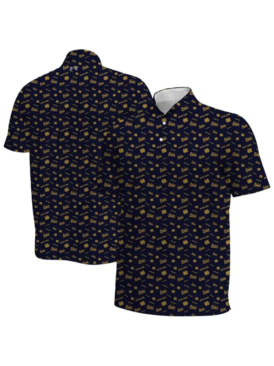 Мужское поло с вышитым логотипом Notre Dame Fighting Irish Under Armour