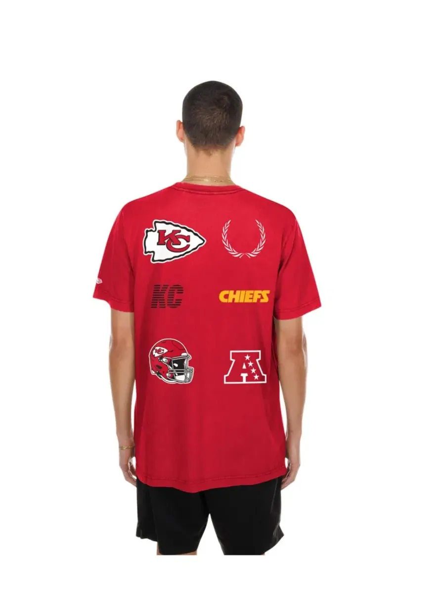 Футболка с принтом Kansas City Chiefs Match New Era — изображение 2 из 5, красный
