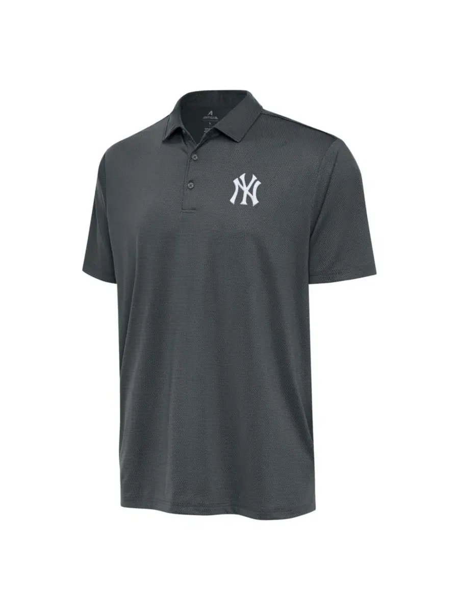 Поло с геометрическим принтом Antigua Eclipse New York Yankees — изображение 3 из 3, серебристый