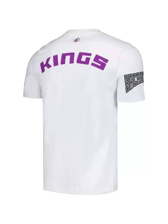 Мужская и женская белая футболка Sacramento Kings Heritage Crest FISLL — изображение 2 из 3
